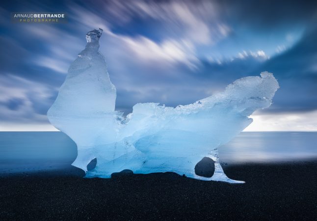 Cube de glace à Jokulsarlon