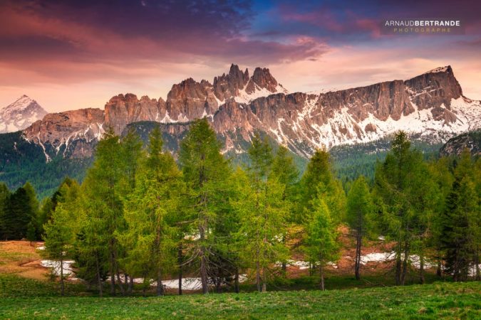 Croda-da-Lago-au-coucher-du-soleil